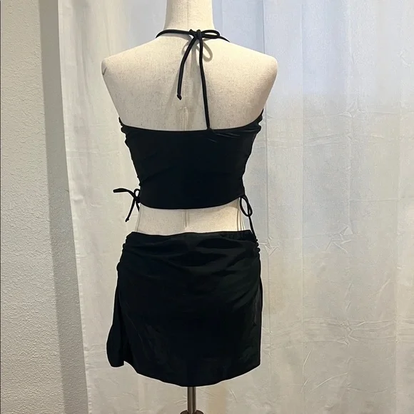 Tahari 3 Piece Black Bikini with Matching Sarong. size L. NWT. - Picture 3 of 13